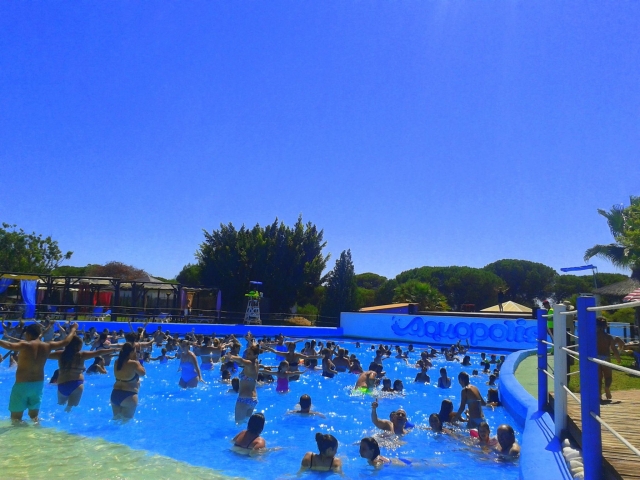 Piscina familiar en el parque acuatico